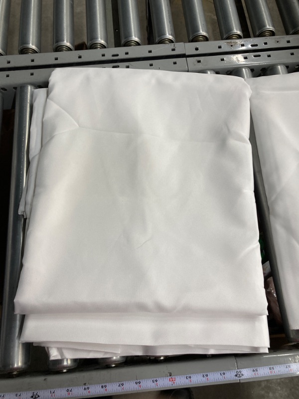 Photo 4 of ***MISSING PARTS/MINOR DAMAGE*** 10 Pack White Tablecloths for 8 Foot Rectangle Tables 90x156 Inch Tablecloth 8ft Table Cloths Polyester Tablecloths for Rectangle Tables Fabric Tablecloth Washable Tablecloth for Wedding Party 10pack 90x156inch White