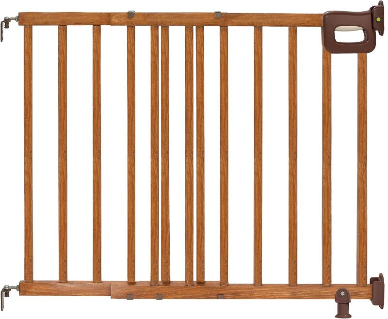 Photo 1 of ***MISSING PARTS*** Summer Wood Banister & Stair Safety Pet and Baby Gate, 32"-48" Wide, 33" Tall, Install Banister to Banister or Wall, or Wall to Wall in Doorway or Stairway, Banister and Hardware Mounts
