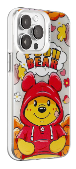 Photo 1 of ***BUNDLE 2 PACK SEE PHOTOS***  iPhone 15 Pro Max Cute Cartoon Case with Tempered Glass Screen Protector,Winnie The Pooh & Eeyore Women Girls Boys Shell Pattern Character Soft TPU Shockproof Protective Phone Cover 6.7''