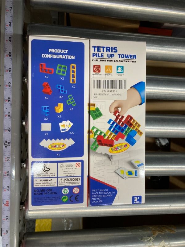 Photo 2 of *** BUNDLE 2 PACK*** Tetra Tower Game-32 PCS Stacking Building Block Game,Team Tower Game for Kids & Adults?Family Board Game?Tetris Tower Game?Perfect for Family Games, Parties 32 PCS+22 Card