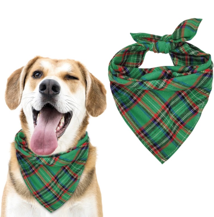 Photo 1 of ***BUNDLE 6 Pack*** Dog Bandana, Washable Reversible Kerchief Scarf, Bib for Small to Large Dog, Cat (Green & Red, Large)