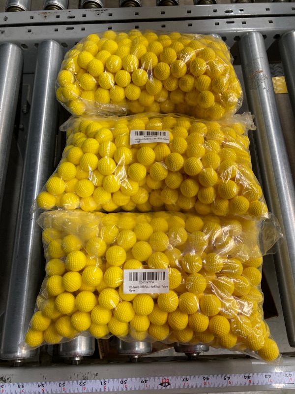 Photo 2 of ***BUNDLE 3 PACK (900pcs total)*** 300-Round Refill Pack Balls for Nerf Rival Yellow