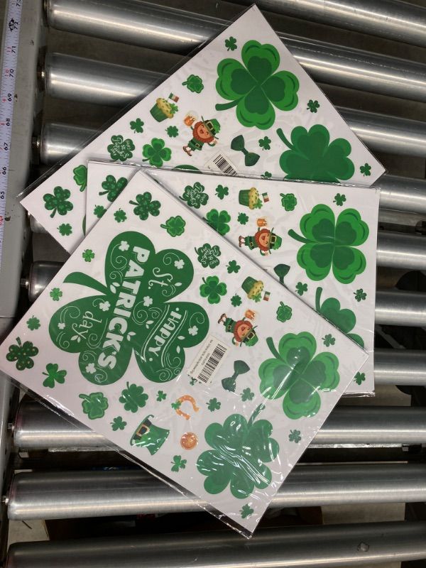 Photo 2 of ***BUNDLE 2 PACK (544pcs total)*** St Patrick's Day Decorations - 272 PCS St Patricks Day Window Clings - Shamrock Stickers for Glass Reusable Static Spring Shamrock Decorations | St Patricks Day Decor