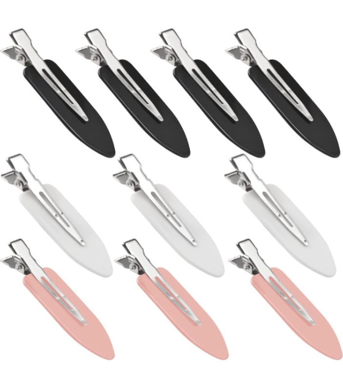 Photo 1 of ***BUNDLE 3 PACK (30pcs total)*** Hair Clips 10pcs No bend Hair Clips Makeup Hair Clips (4 Black, 3 White, 3 Pink)