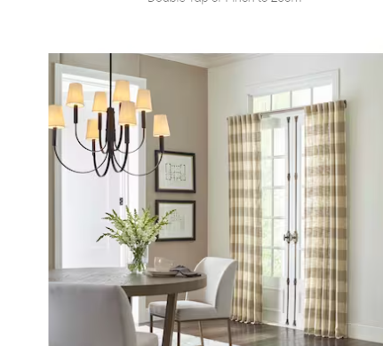 Photo 1 of allen + roth 95-in Natural Light Filtering Back Tab Single Curtain Panel