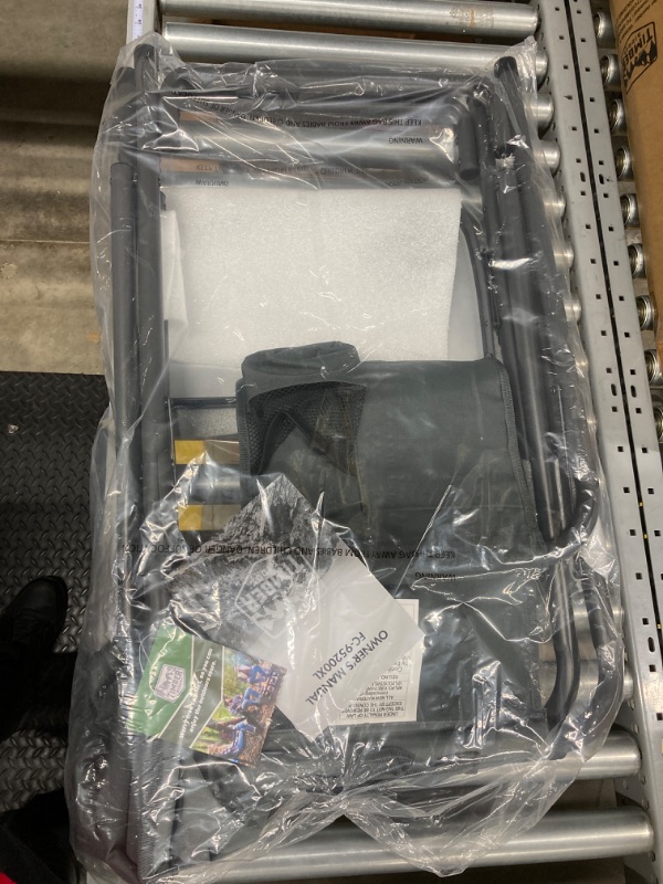 Photo 1 of TIMBER RIDGE Lightweight Oversized Camping Chair, Portable Aluminum Directors Chair with Side Table Detachable Side Pocket for Outdoor Camping, Lawn, Picnic, Support 400lbs (Grey) Ideal Gift