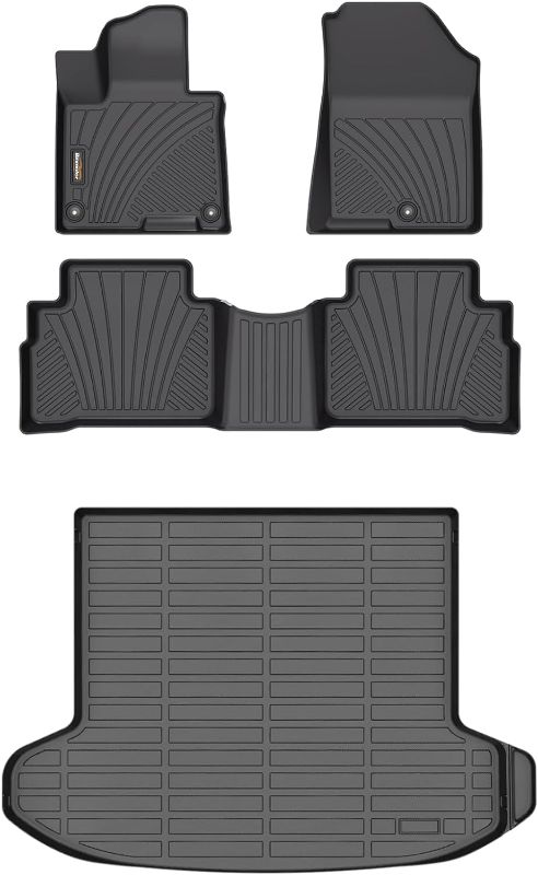 Photo 1 of *** SEE PHOTOS*** HAFIDI All Weather Floor Mats &  Cargo Liner Set for Kia Sportage 2023-2024 & Sportage Hybrid Automotive Car Trunk Mat Accessories - Black Sportage & Hybrid Cargo Liner