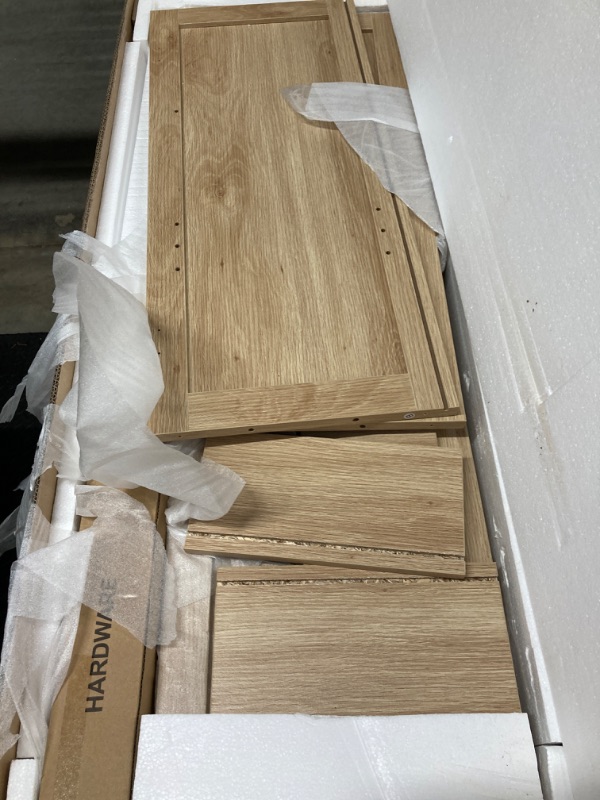 Photo 1 of ***SEE PHOTOS FOR COLOR*** Natural Wood Tall Bathroom Cabinet with 2 Doors and Drawer model YSG017R