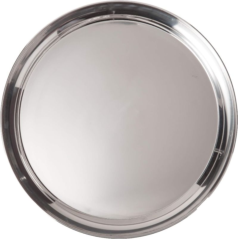 Photo 1 of *** 6 PACK*** 16 Inch Round Stainless Steel Serving Tray, Silver