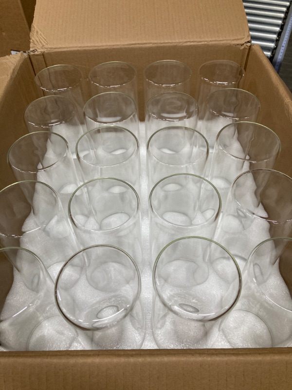 Photo 2 of 20 Pack Clear Glass Cylinder Vases Table Flowers Vases for Centerpieces Bulk Cylinder Candle Holders Glass Plant & Flower Vases for Home Wedding Party Holiday Decorations (4 x 10 Inch)