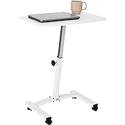 Photo 1 of  Classics Airlift Height Adjustable Mobile Rolling Laptop Cart Computer Workstation Desk Table for Home, Office, Classroom,