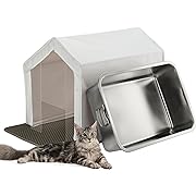 Photo 1 of  Stainless Steel Cat Litter Box with Lid,Metal Litter Box,XL Extra