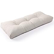 Photo 1 of  Slip Tufted Memory Foam Bench Cushion, Indoor Bench Seat Pads 36x14x4 inch, Cream