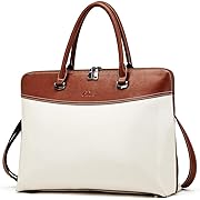 Photo 1 of CLUCI Leather Briefcase for Women 15.6 Inch Laptop Business Vintage Slim Ladies Shoulder Bag