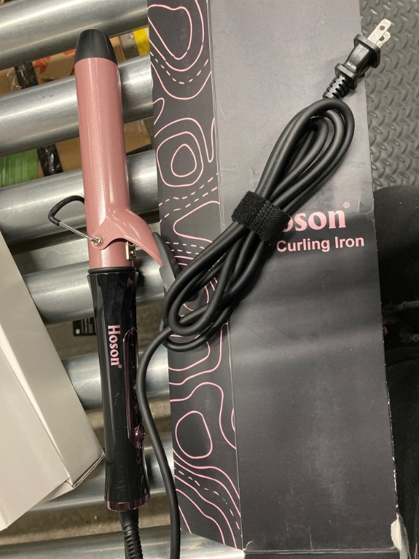 Photo 2 of 1 1/4 inch Curling Iron, Dual Voltage Hair Curling Iron Heat up to 450°F, Professiona Curling Wand Ceramic Tourmaline(Rose Gold) 1 1/4 Inch Rose Gold