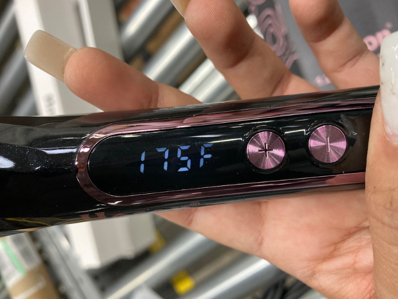 Photo 1 of 1 1/4 inch Curling Iron, Dual Voltage Hair Curling Iron Heat up to 450°F, Professiona Curling Wand Ceramic Tourmaline(Rose Gold) 1 1/4 Inch Rose Gold