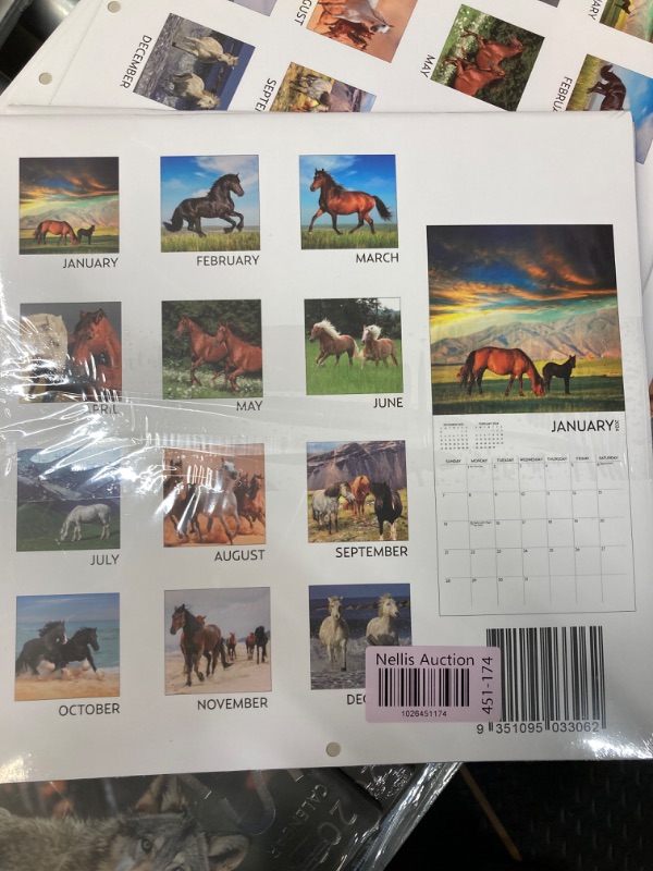 Photo 2 of Horses Calendar 2024 with Sticker Pack, Large 12 x 12 inch, Horse Wall Calendar with Sticker Set, Gift for Horse Lovers, Cute Calendar for girls 2 PACK 