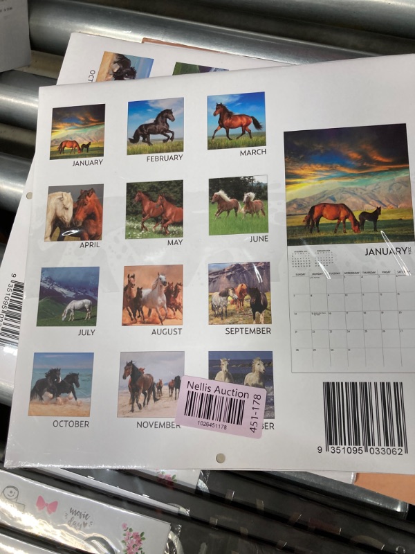 Photo 2 of Horses Calendar 2024 with Sticker Pack, Large 12 x 12 inch, Horse Wall Calendar with Sticker Set, Gift for Horse Lovers, Cute Calendar for girls 2 PACK 