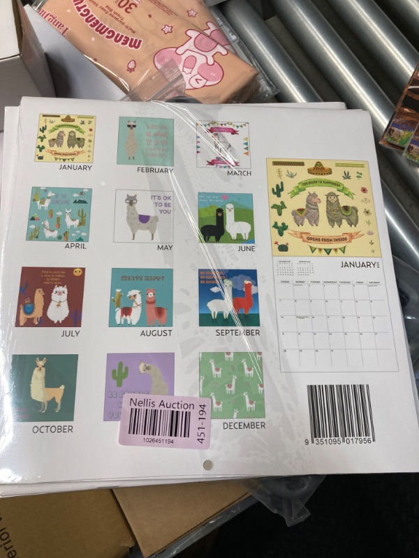 Photo 2 of Llama Love Calendar 2024 with Sticker Pack, 12 x 12 inch, Inspiration Quotes, Llama Gift, Llama Wall Calendar and Sticker Set 3 PACK 