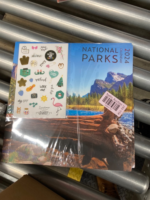 Photo 2 of National Parks Calendar 2024 with Sticker Pack, Large 12 x 12 inch Wall Calendar Sticker Pack Included, Gift for Nature Lover 2 PACK