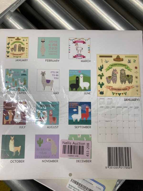 Photo 2 of Llama Love Calendar 2024 with Sticker Pack, 12 x 12 inch, Inspiration Quotes, Llama Gift, Llama Wall Calendar and Sticker Set 2 PACK 