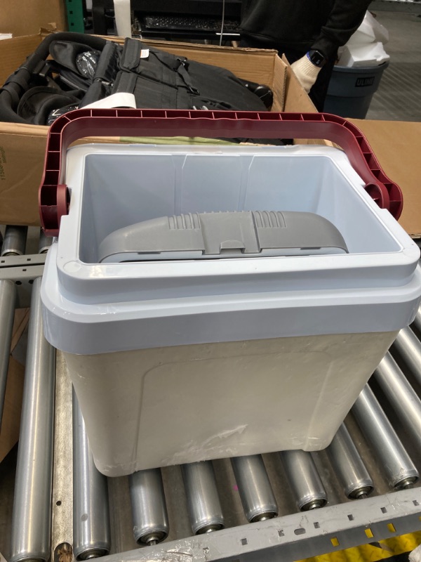 Photo 2 of Koolatron Thermoelectric Iceless 12V Cooler 25 L (26 qt), Electric Portable Car Fridge w/ 12 Volt DC Power Cord, Gray/White, Travel Road Trips Camping Fishing Trucking, Made in North America