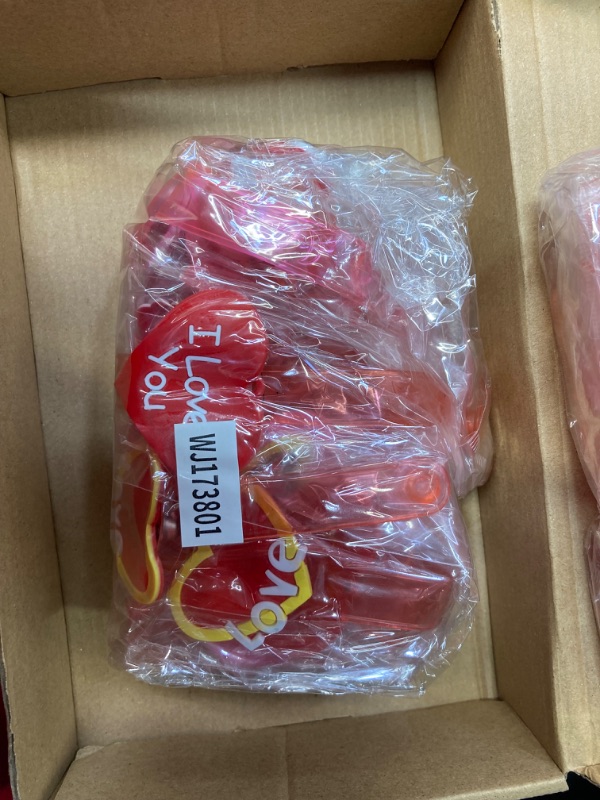 Photo 1 of SCIONE 28 Pack Light Up Party Favors Valentine Bracelets for Kids, Valentines Day Gifts for Kids, Valentines Day Cards for Kids Classroom Exchange Gift Valentines Party Favors Goodie Bag Stuffers