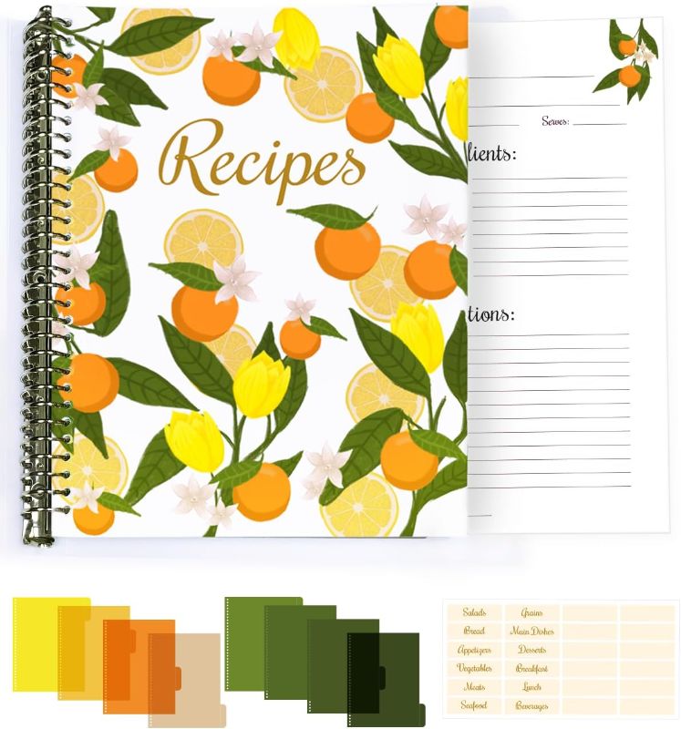 Photo 1 of Recipe Book for Own Recipes size 12.5 x 9.6 1”, Recipe Book to Write in Your Own Recipes Includes a fine point pen, plastic hard cover Recipe Book, Recipe...
