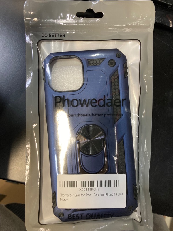 Photo 1 of Case for iPhone 13 Phone Case with Stand,Military-Grade Protection iPhone 13 Shockproof Cover Case for iPhone 13 Blue for iPhone 13 [6.1 inch] Blue