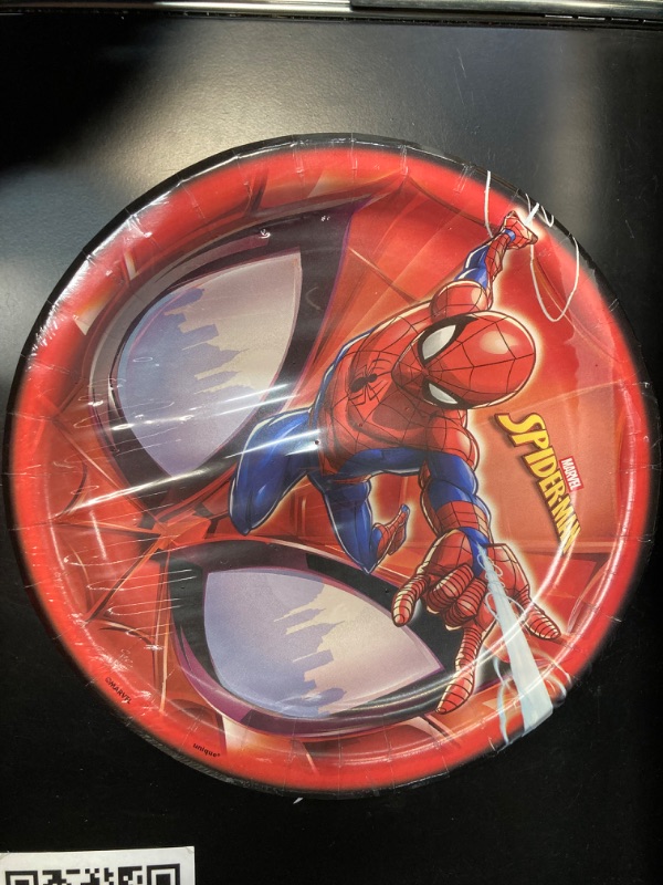 Photo 2 of Unique Round Paper Dinner Plates - 9" | Spider-Man | 8 Pcs