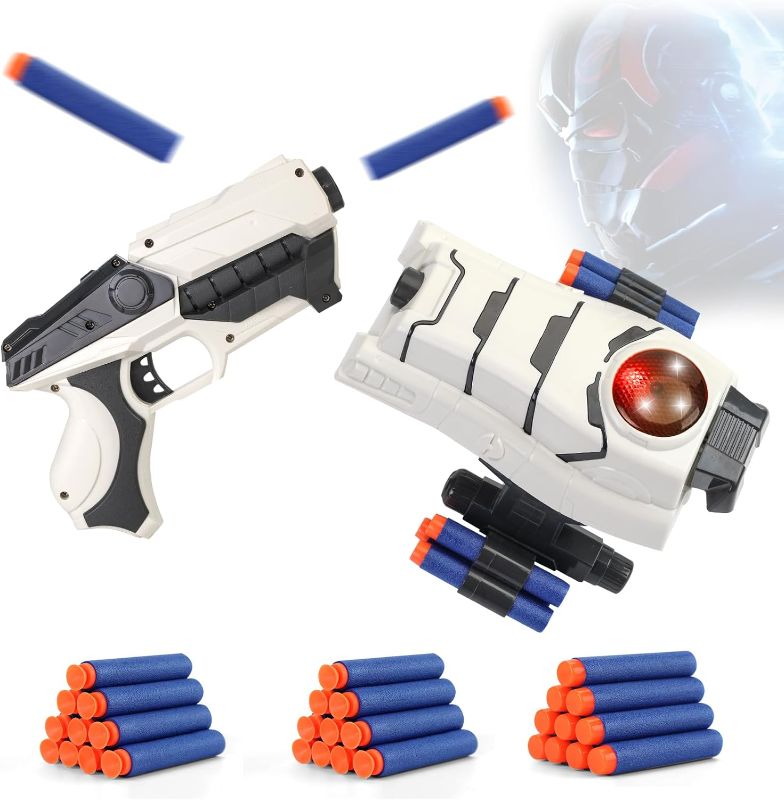 Photo 1 of Star Galaxy Wars Dart-Launching Toy Gun, Toys Foam Blaster for 5 6 7 8 9 + Year Old Boys, Superhero Power Blast Gauntlet Toys with 30 Darts for Costume & Role Play Gifts for Birthday Christmas