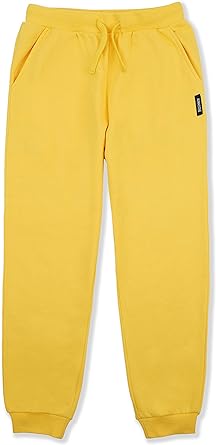 Photo 1 of ALWAYSONE Kids Warm Active Sherpa Lined Sweatpants Athletic Casual Jogger Fleece Pants for Boys or Girls 3-12 Years 9-10 Years yellow color SIZE XS