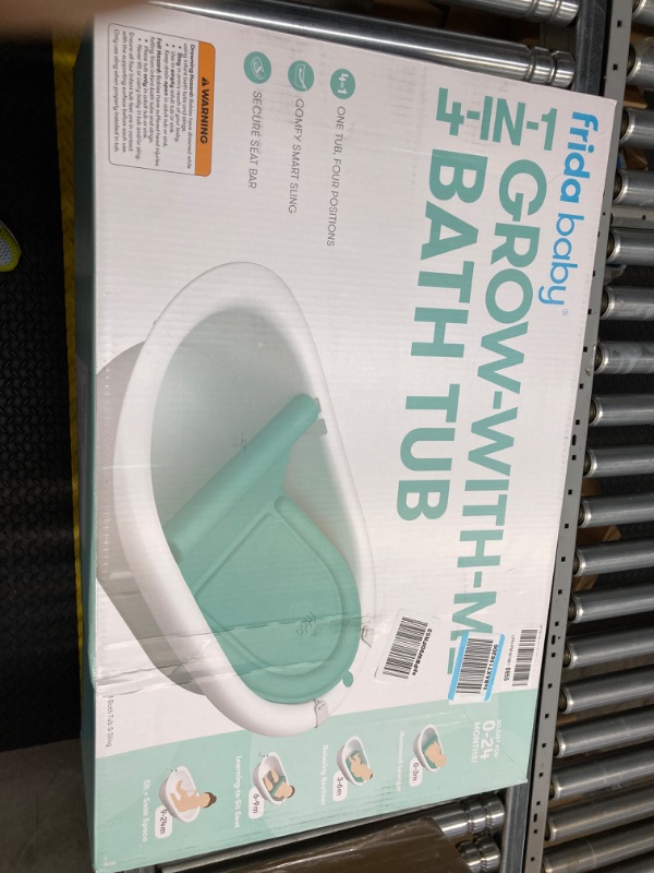 Photo 3 of 4-in-1 Grow-with-Me Bath Tub by Frida Baby Transforms Infant Bathtub to Toddler Bath Seat with Backrest for Assisted Sitting in Tub