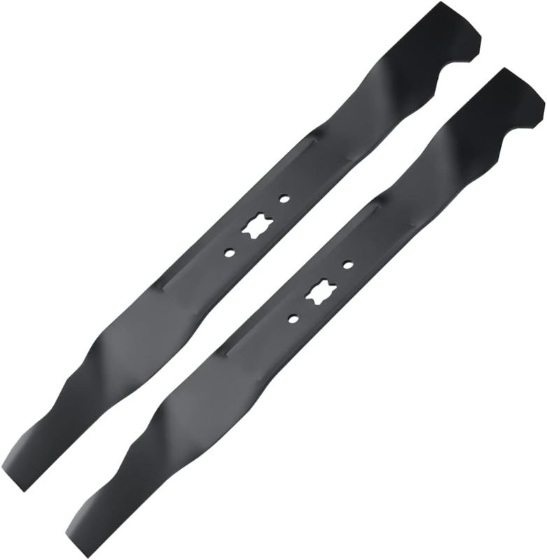 Photo 1 of (2 Pack) Replacement Mulching Lawn Mower Blades Cub-Cadet MTD Troy Bilt 942-0741A, 742-04100, 742-0741, 742-0741A, 942-0741, Fits TB110 TB130 TB210 TB230 TB220 TB240 TB280ES TB320 for 21” Deck Mower https://a.co/d/37wSJ90