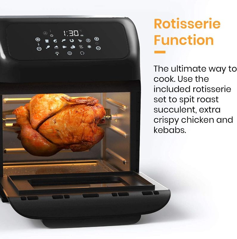 Photo 1 of Pro Breeze XL Airfryer - 12 Quart Air Fryer Toaster Oven Combo with Smart Cooking Modes such as Rotisserie, Food Dehydrator, Bake, Roast, Reheat - Includes 19 Accessories with 3 Rack Levels