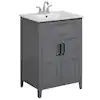 Photo 2 of 23.88 in. W x 18.13 in. D x 34 in. H Single Bathroom Vanity Top in Huron Gray with Sink Included
