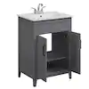 Photo 1 of 23.88 in. W x 18.13 in. D x 34 in. H Single Bathroom Vanity Top in Huron Gray with Sink Included
