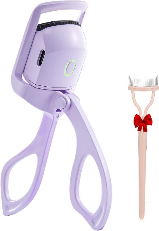 Photo 1 of Electric Heated Handheld Eyelash Curlers, 3 Heating Modes with Sensing Heating Silicone Pad, Quick Natural Curling Eye Lashes