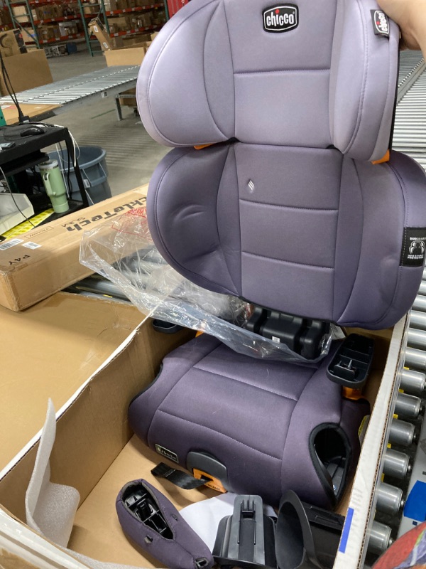 Photo 2 of Chicco KidFit ClearTex Plus 2-in-1 Belt-Positioning Booster Car Seat, Backless and High Back Booster Seat, for Children Aged 4 Years and up and 40-100 lbs. | Lilac/Purple KidFit Plus with ClearTex® No Chemicals Lilac