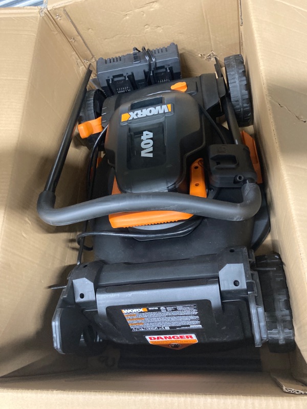 Photo 2 of ***MISSING ACCESSORIES*** POWER SHARE 40-Volt 17 in. Cordless Battery Walk Behind Mower with Mulching & Intellicut, (Battery & Charger Included)