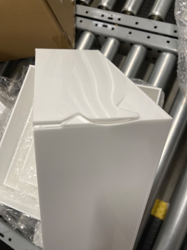 Photo 1 of Suzile 6 Pcs White Acrylic Riser Set 8 9 10 In Buffet Risers with Hollow Bottoms Nesting Food Display Stands for Party 5 Side Acrylic Cubes for Display Catering Dessert Cupcake Weddings Party Pedestal