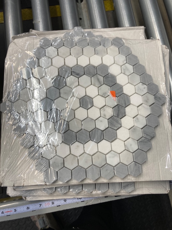 Photo 1 of Ivy Hill Tile
Hyperion Honeycomb Gray 10.23 in. x 11.53 in. Polished Marble Mosaic Floor and Wall Tile (0.81 sq. ft. /Each)
*****(5 SHEETS)*****