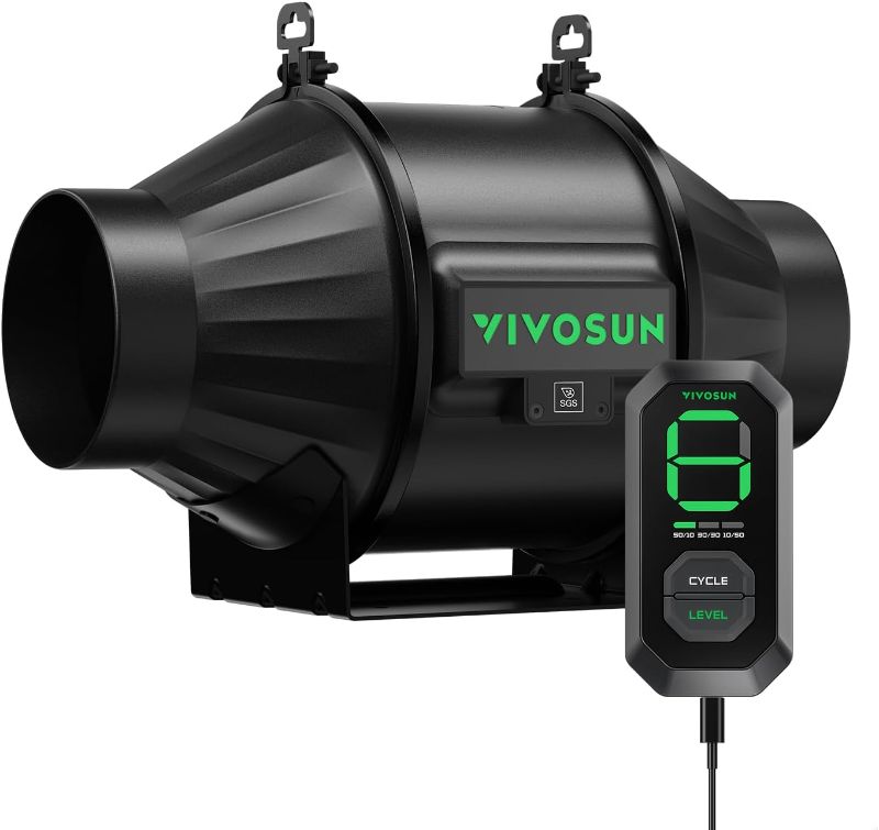 Photo 1 of Visit the Store, VIVOSUN
VIVOSUN
Visit the Store
4.4 148
VIVOSUN AeroZesh G8 8-inch 725 CFM Inline Duct Fan with E12 Speed Controller, Entirely Programmable PWM-Controlled EC Fan for Grow Tent Ventilation