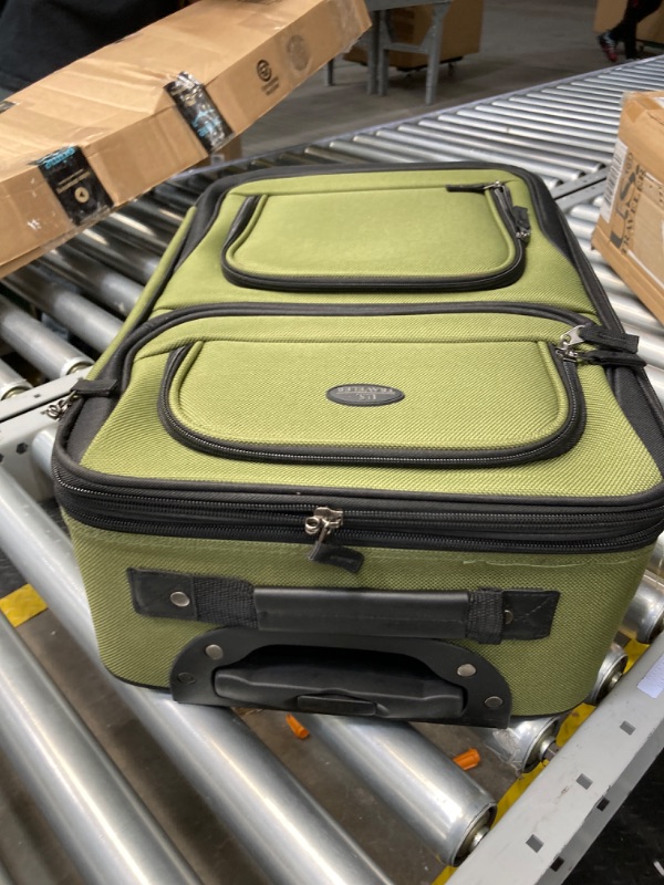 Photo 3 of ***see notes***U.S. Traveler Rio Rugged Fabric Expandable Carry-on Luggage Set, Green, 2 Wheel 2 Wheel Green