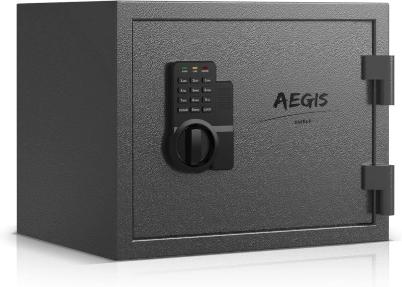 Photo 1 of AEGIS Fireproof Safe Box, 1.2 Cubic Feet Small Fire Safe Steel Security Home Safe with Digital Program Keypad for Office Dorm Money
