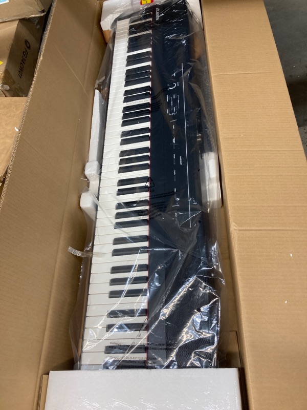 Photo 2 of Alesis Recital – 88 Key Digital Piano Keyboard with Semi Weighted Keys, 2x20W Speakers, 5 Voices, Split, Layer and Lesson Mode, FX and Piano Lessons Recital Piano Only