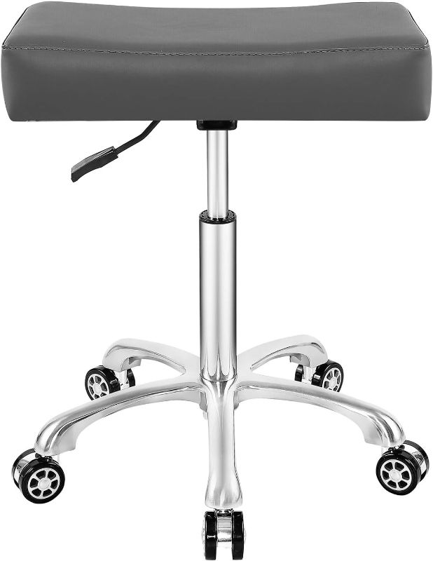 Photo 1 of Antlu Adjustable Heavy Duty Rolling Swivel Stool Chair for Massage Office Tattoo Kitchen,Work Stool with Wheels (Grey)
