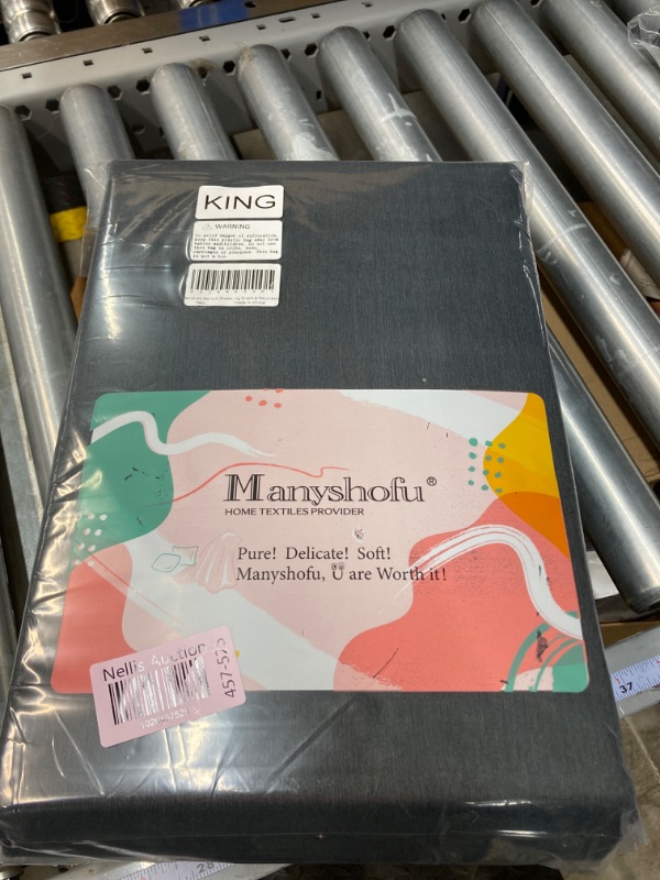 Photo 1 of Manyshofu Sheets King Size Bed Sheets - 6 Piece Cooling Sheets Silky Black King Sheet Set - Breathable Luxury Bedding Sheets & Pillowcases King(6pcs) Black