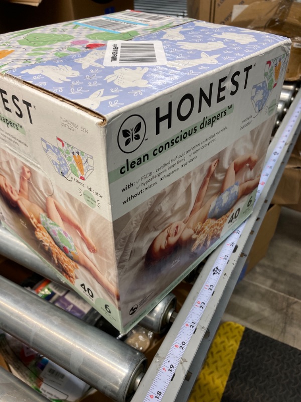 Photo 2 of The Honest Company Clean Conscious Diapers | Plant-Based, Sustainable | Spring '24 Limited Edition Prints | Club Box, Size 6 (35+ lbs), 40 Count Size 6 (40 Count)