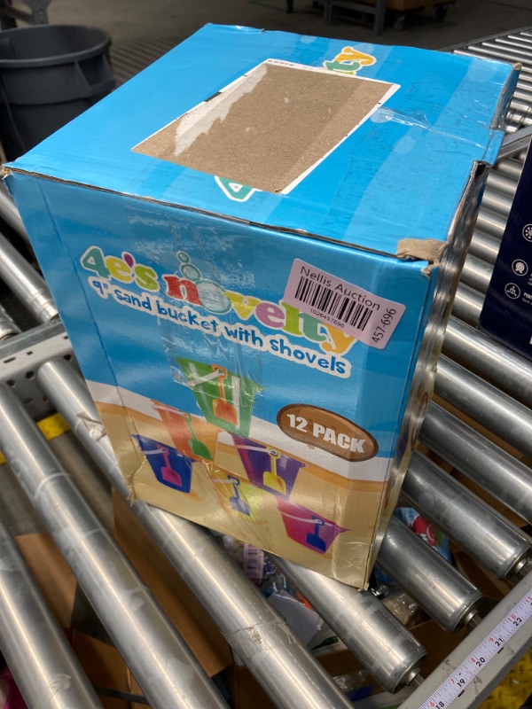 Photo 1 of 4E's Novelty 9" Large Sand Bucket with Shovel [12 Pack Bulk] Beach Buckets - Beach Toys for Kids & Toddlers, Party Favors